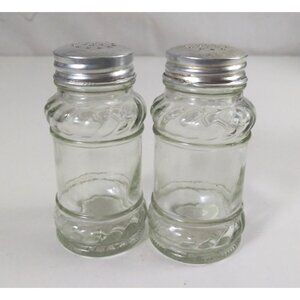 Vintage Bottle Rope Design Glass Salt & Pepper Shakers